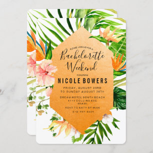 Convite Itinerário de Fim de Semana de Bachelorett