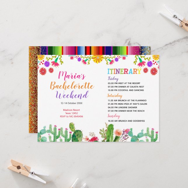 Convite Itinerário de Fim de Semana de CACTUS GUAC (Frente/Verso In Situ)