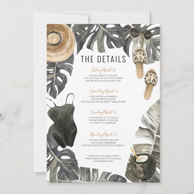 Convite Itinerário do Fim de Semana da Praia da fe (Verso)