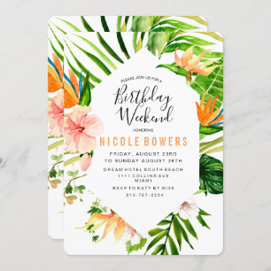 Convite Itinerário no Fim de Semana de Aniversário
