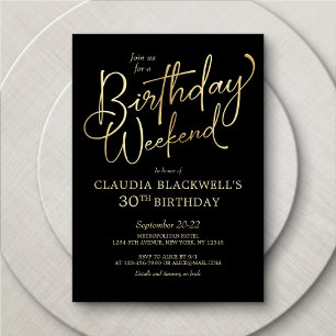 Convite Itinerário no Fim de Semana de Aniversário