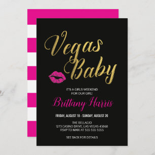 Convite Itinerário para Vegas Baby