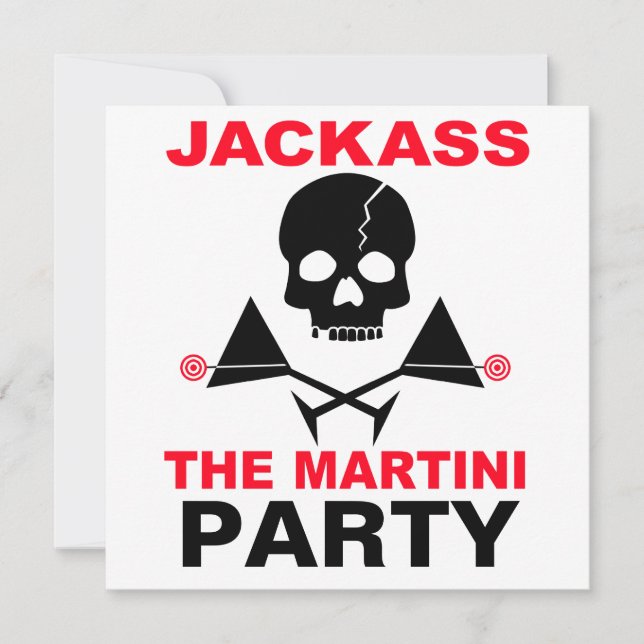 Convite - JACKASS, A Festa do Martini (Frente)