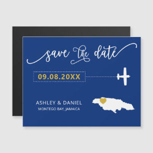 Convite Jamaica Wedding Save the Date Card, Map