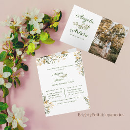 Convite Janto de ensaio de casamento editável