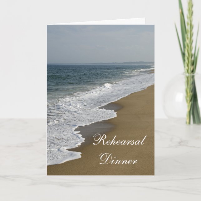 Convite Janto de ensaio de casamento em praia (Frente)