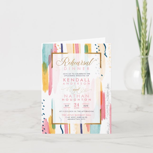 Convite Janto de ensaio de microfone pintado a rosa vívido (Frente)