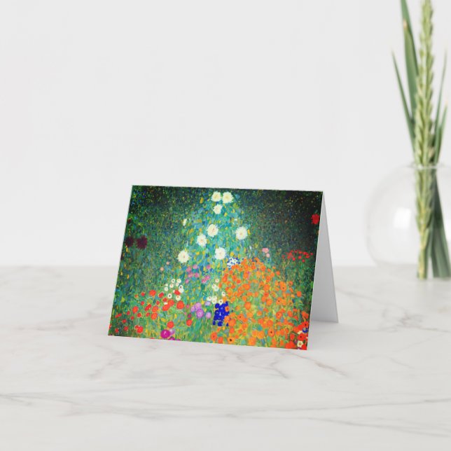 Convite Jardim Flor Gustav Klimt (Frente)