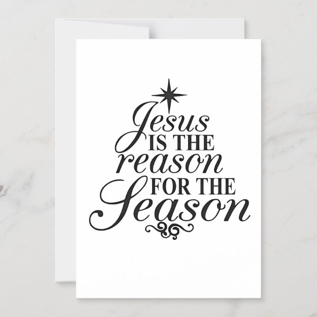 Convite Jesus É A Razão Do Natal Da Época (Frente)