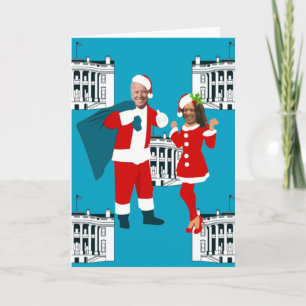 Convite joe biden papai noel kamala harris azul casa branc