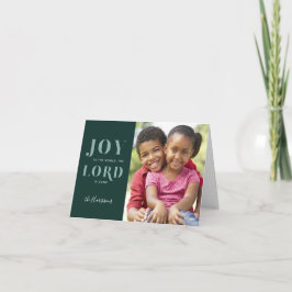 Convite Joy to the World One-Photo Christmas Card (Joy par