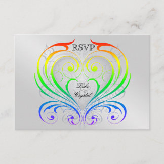 Convite Jubilee Rainbow Heart Rsvp