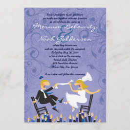 Convite judaico engraçado do casamento da dança da
