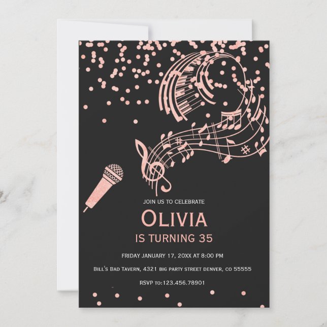 Convite Karaoke, convite do partido Karaoke (Frente)