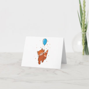 Convite Katzenbär mit Luftballon Bärenkatze