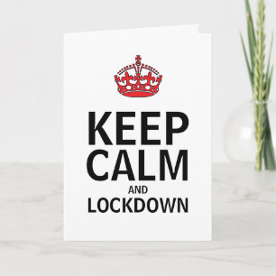 Convite Keep Calm and Lockdown Greeting Card