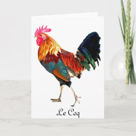 Convite Key West Rooster Note Card<Blank Inside>