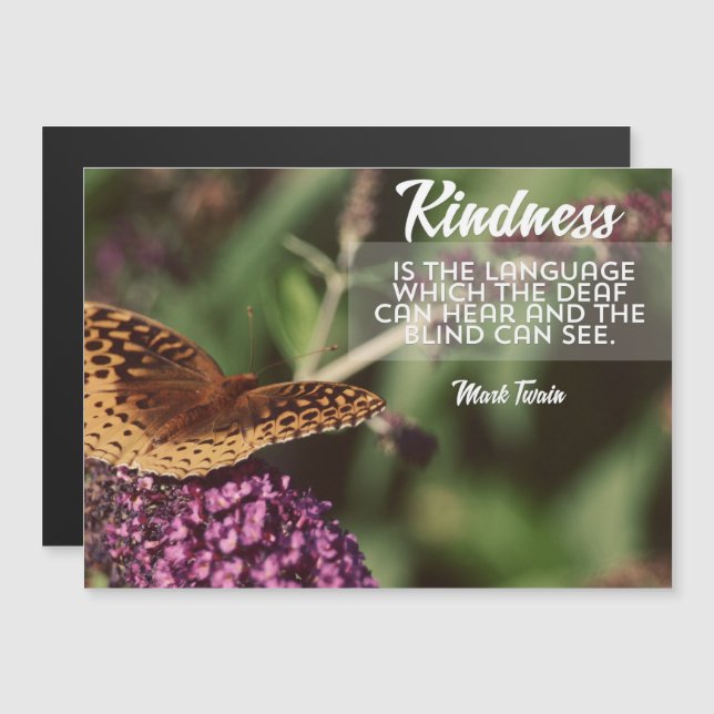 Convite Kindness Is The Language Magnetic Card (Frente/Verso)