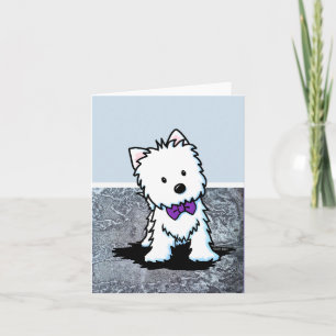Convite KiniArt Westie Gravata Borboleta