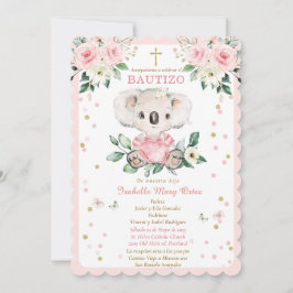 Convite Koala para o batizado de nossa filha
