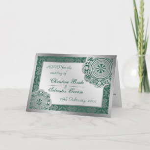 Convite Lace Dourado árabe, placa RSVP