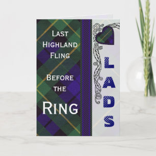 Convite Lads Stag night - Armstrong Scottish Tartan