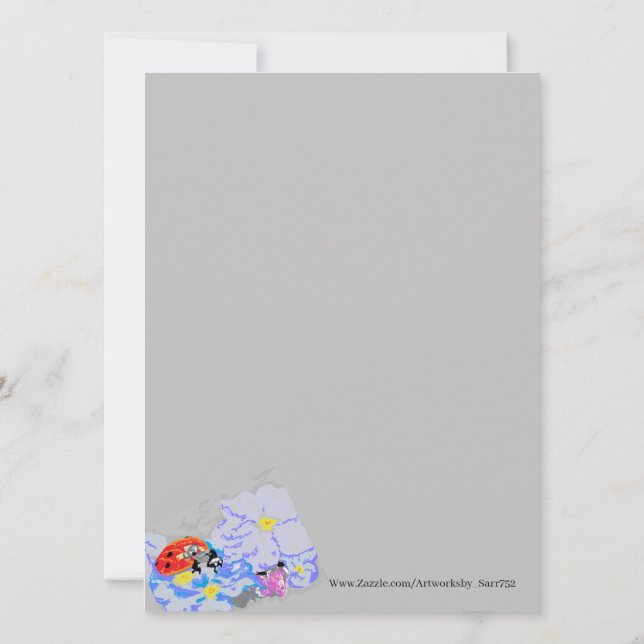 Convite { Ladybug } (Verso)