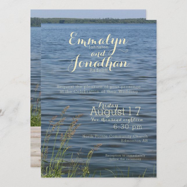 Convite Lake Water (Frente/Verso)