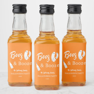 Convite Laranja de Halloween Adulto Boos & Booze