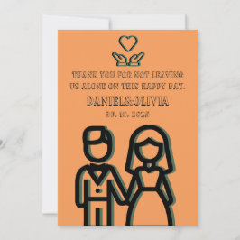Convite Laranja Profundo para Casamento
