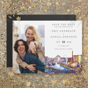 Convite Las Vegas Foto Casamento Save The Date