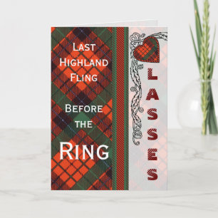 Convite Lasses Batchelorette Party Nicholson Tartan