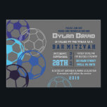 Convite LEGAL para o Bar Mitzvah SOCCER<br><div class="desc">BEM-VINDO!! Posso ajudá-lo pessoalmente com seu pedido! Pergunta-me qualquer coisa! TUDO É personalizável! Todos os meus designs são peças originais de trabalho de arte, feitas por mim! Você só pode encontrá-los aqui! Você sabia que pode fazer este convite QUALQUER cor que você quiser, simplesmente clicando no botão PERSONALIZAR TI e...</div>