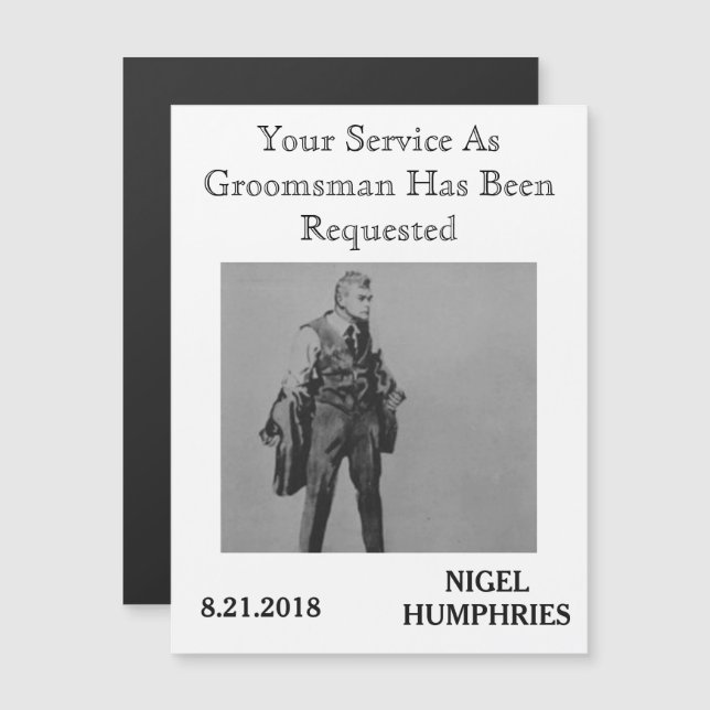 Convite Lembrete de Melhor Amigo ou Padrinho (Frente/Verso)