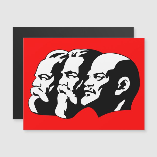 Convite Lenin, Marx, Engels, União Soviética, Comunismo (Frente/Verso)
