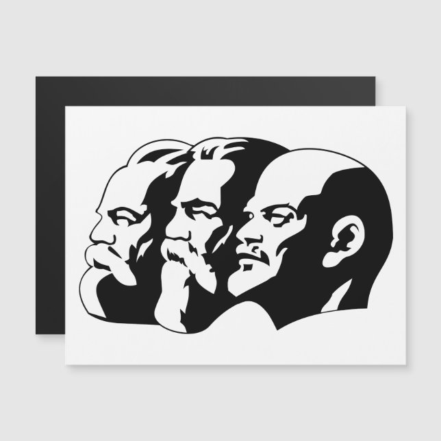 Convite Lenin, Marx, Engels, União Soviética, Comunismo (Frente/Verso)