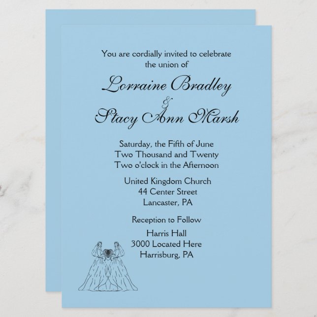 Convite Lésbica Azul (Frente/Verso)