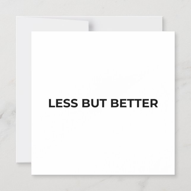 Convite Less But Better Minimalist Typographic  (Frente)