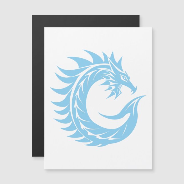 Convite Letra C Estilizada com Dragão, Alfabeto de Dragão, (Frente/Verso)