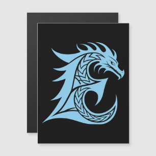 Convite Letra E Estilizada com Dragão, Alfabeto de Dragão,