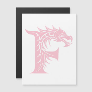 Convite Letra F Estilizada com Dragão, Alfabeto de Dragão,