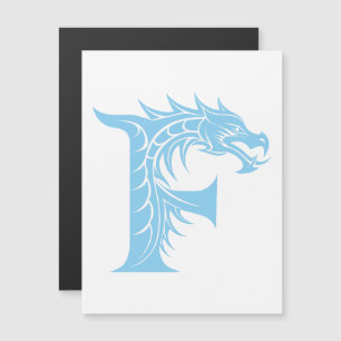 Convite Letra F Estilizada com Dragão, Alfabeto de Dragão,