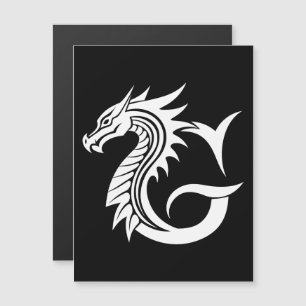 Convite Letra G Estilizada com Dragão, Alfabeto de Dragão,