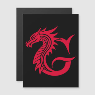 Convite Letra G Estilizada com Dragão, Alfabeto de Dragão,