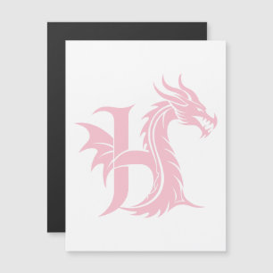 Convite Letra H Estilizada com Dragão, Alfabeto de Dragão,