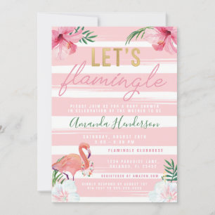 Convite Let's Flamingle Flamingo