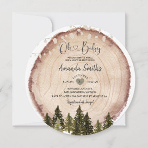 Convite Leve Rustic Wood Chá de fraldas String