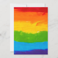 Convite LGBT Arco-íris em Tinta a Óleo – Orgulho O