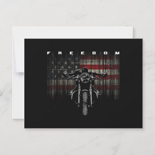 Convite Liberdade para motocicleta americana