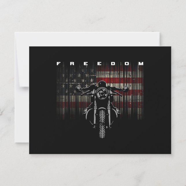 Convite Liberdade para motocicleta americana (Frente)